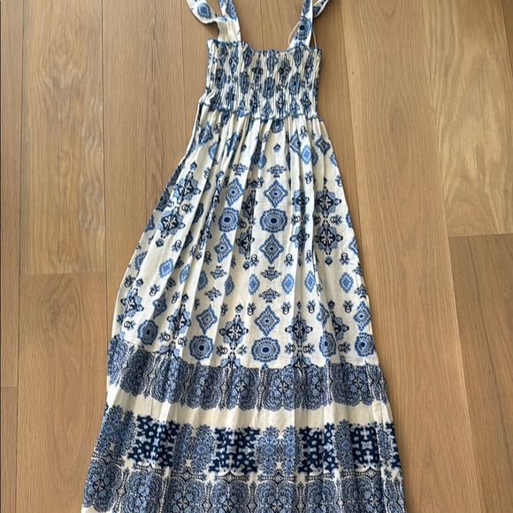 Zara Blue and White Maxi Dress - Picture 6 of 7